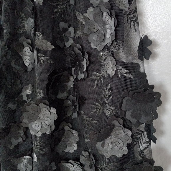 Anthropologie Black Floral Skirt - Picture 9 of 15